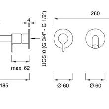 INNOVO Wall Mounted Dual Mixer by CEA gallery detail image