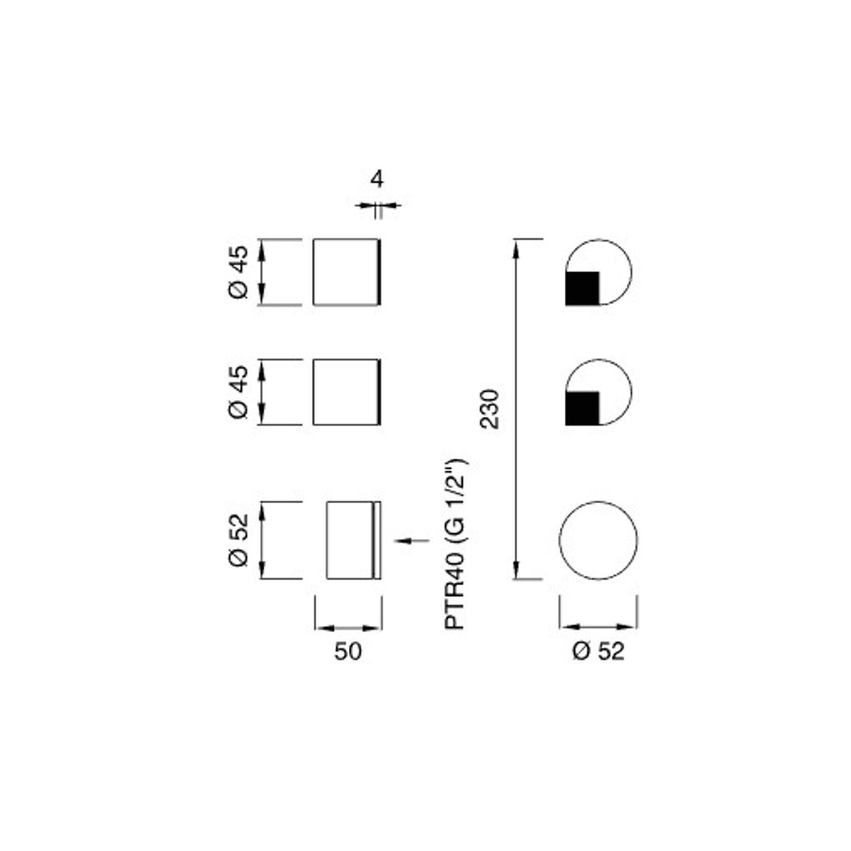 DUET Thermostatic Shower Mixer by CEA gallery detail image