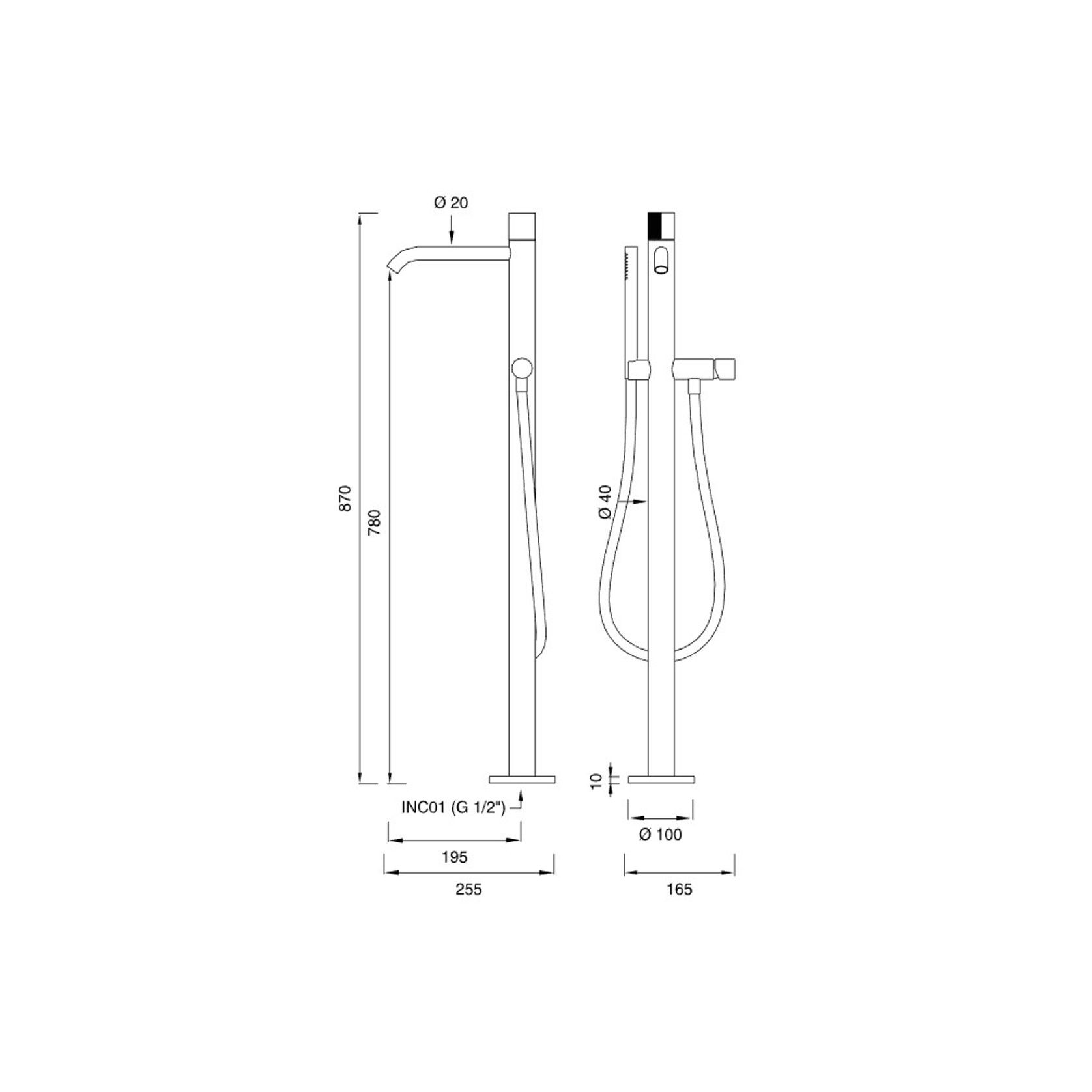 DUET Freestanding Mixer For Bathtubs by CEA gallery detail image