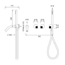 CEA DUET Wall Mounted 2 Mixer For Bath/Shower gallery detail image