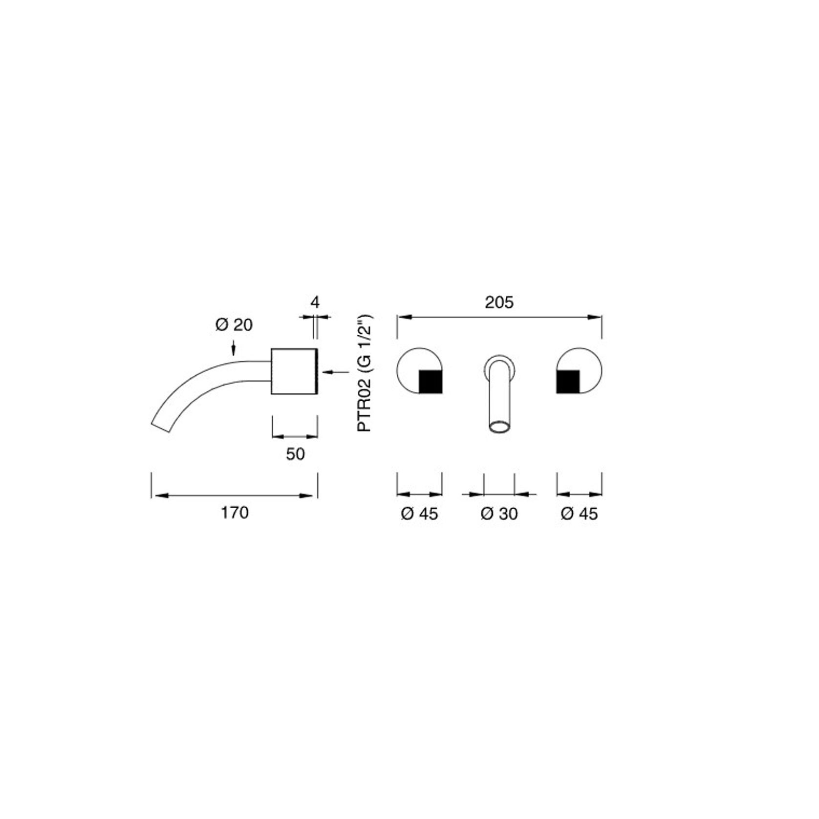 DUET Wall Mounted Dual Handle by CEA gallery detail image