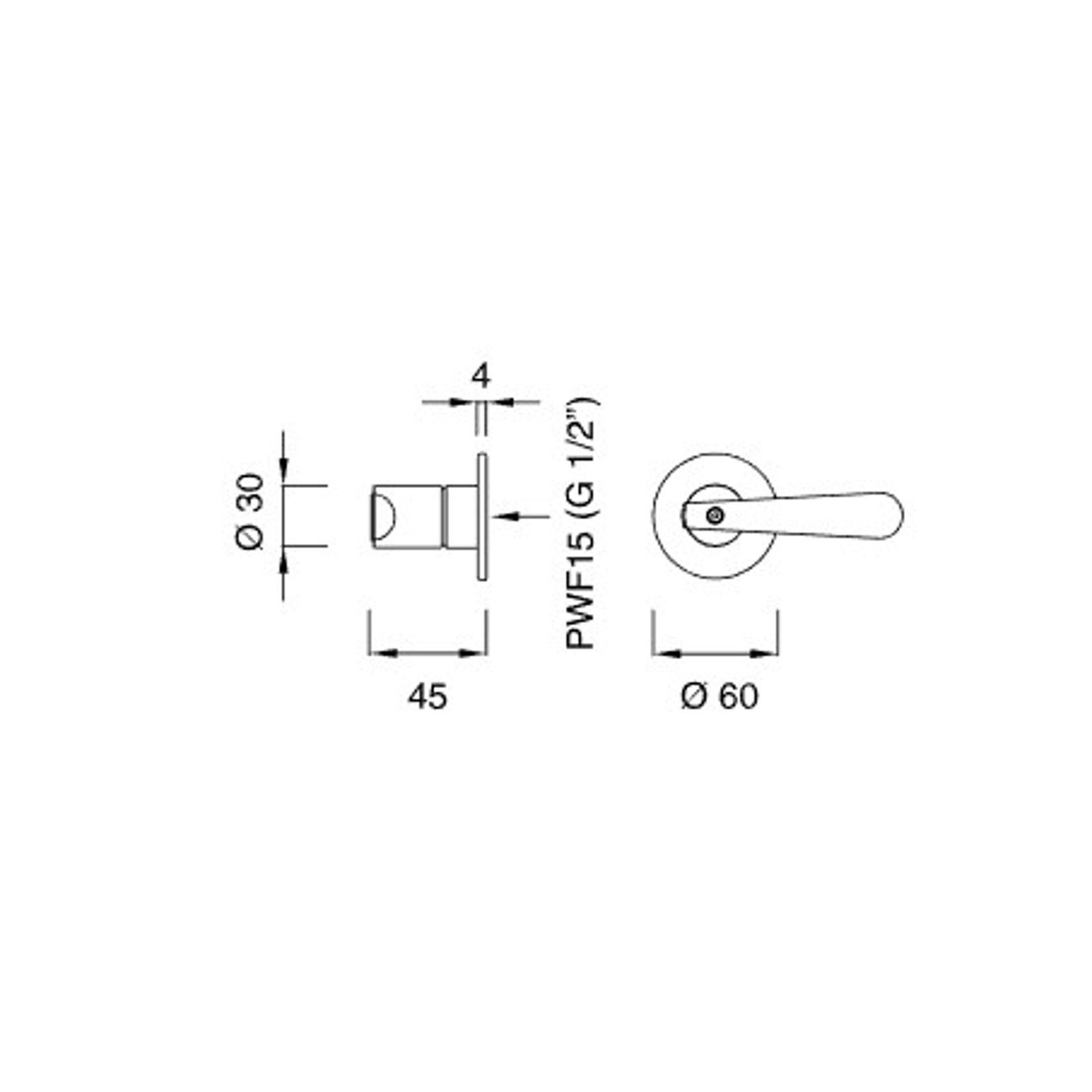 CEA LUTEZIA PLUS Wall Mounted 2 Way Diverter gallery detail image