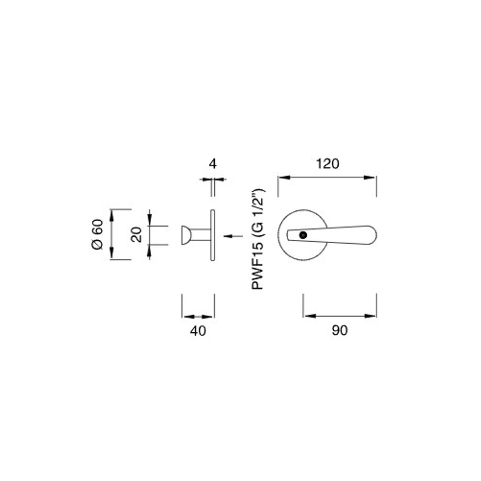 LUTEZIA Wall Mounted Dual Mixer by CEA gallery detail image