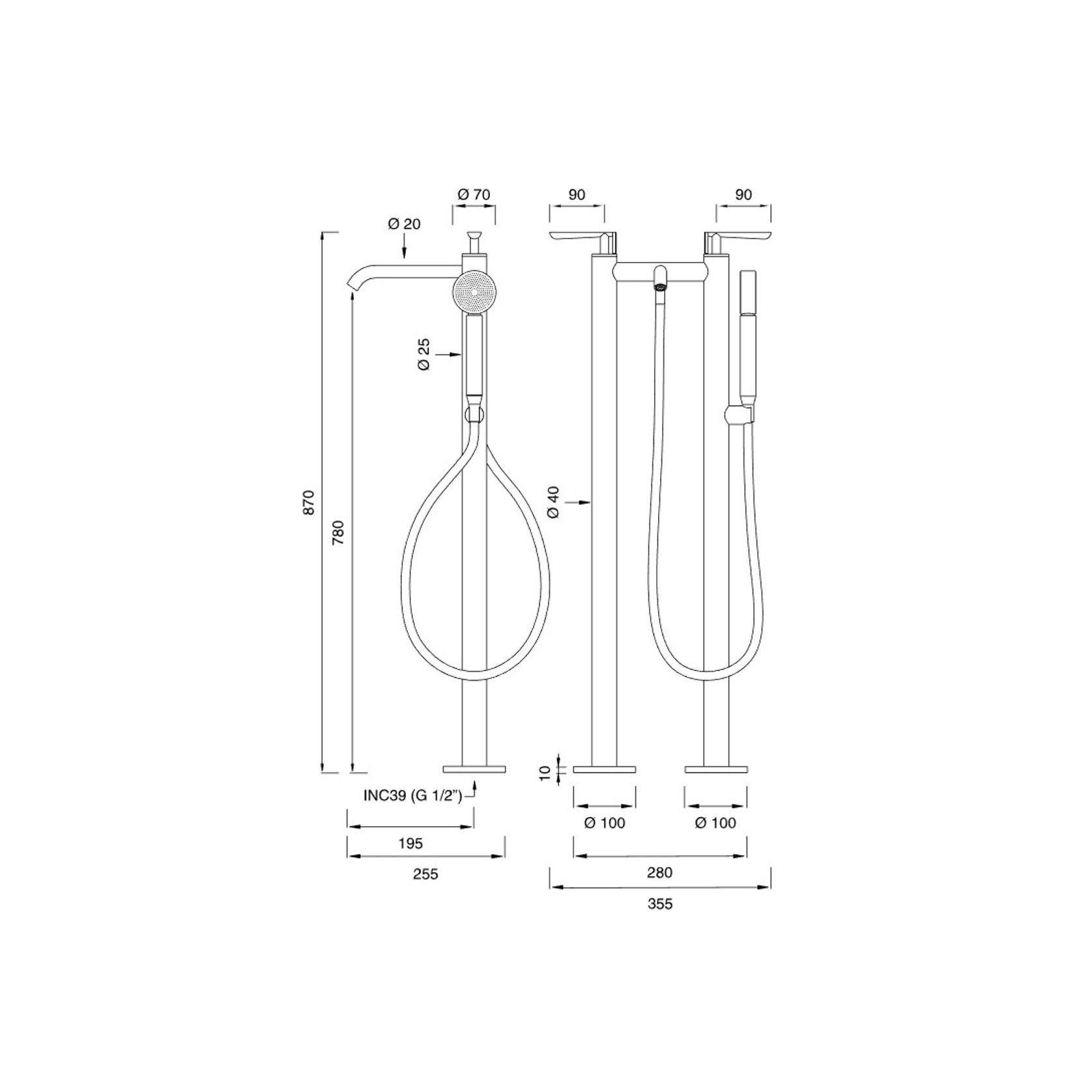 LUTEZIA Free Standing 2 Progressive Mixer by CEA gallery detail image