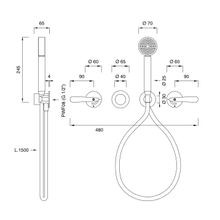 LUTEZIA Wall Mounted Mixer by CEA gallery detail image