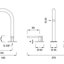 LUTEZIA 3 Hole Swivel Spout by CEA gallery detail image