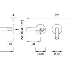 LUTEZIA Wall Mounted Dual Mixer by CEA gallery detail image