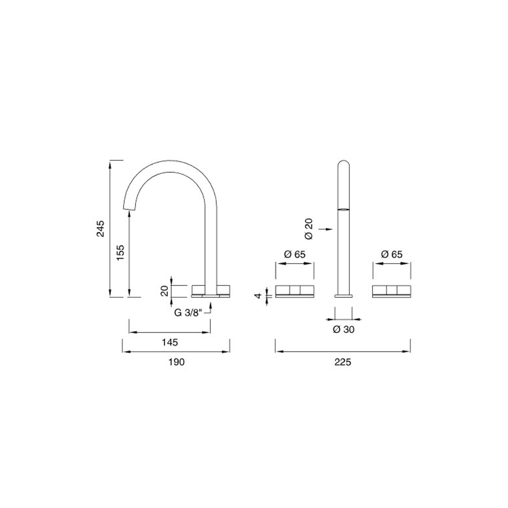 GIOTTO Three Hole Mixer by CEA gallery detail image