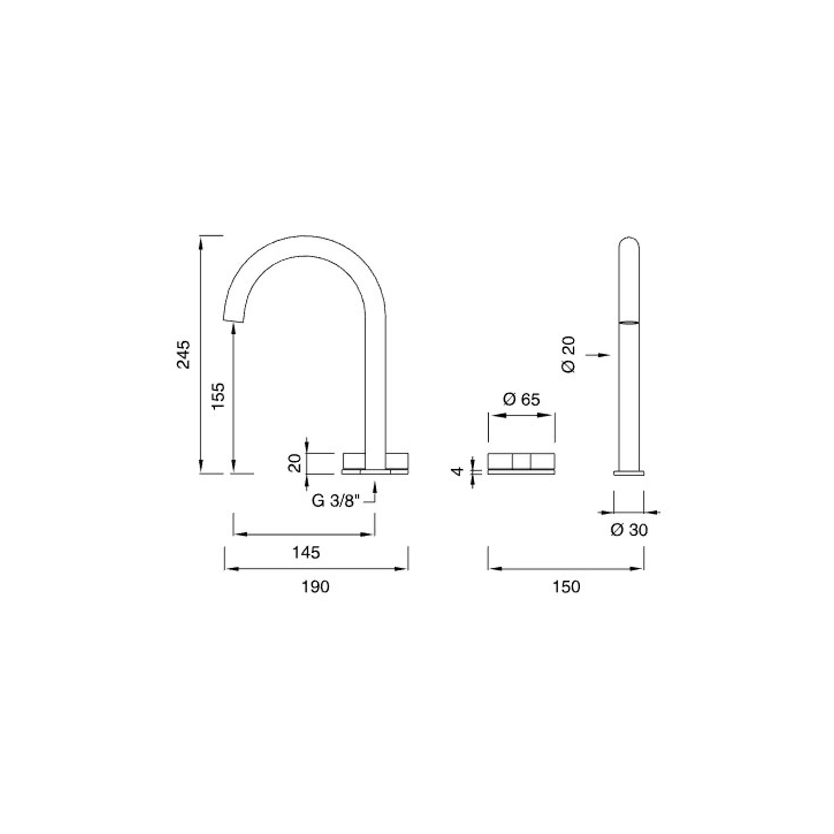 GIOTTO Two Hole Mixer by CEA gallery detail image