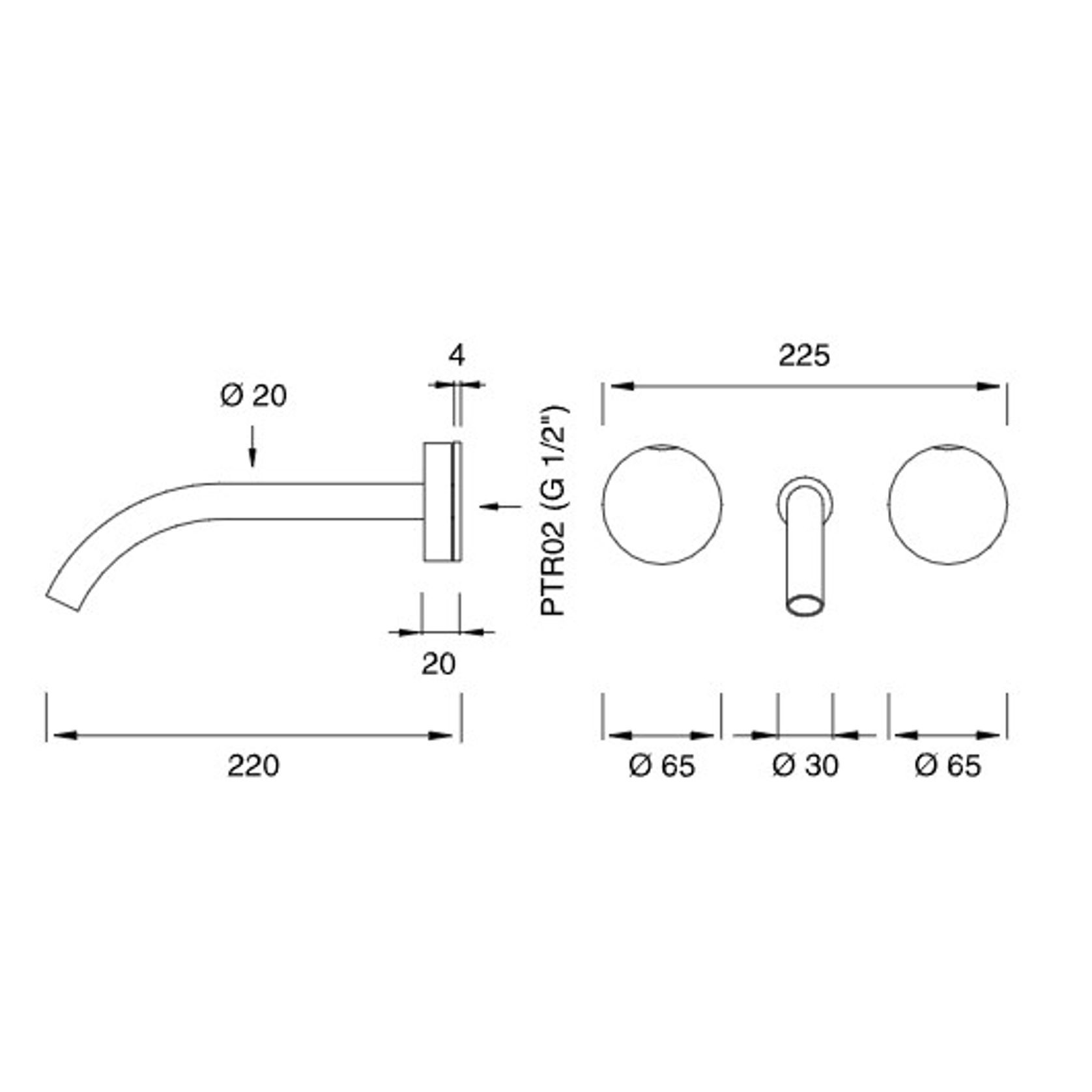 GIOTTO Wall Mounted Dual Mixer by CEA gallery detail image
