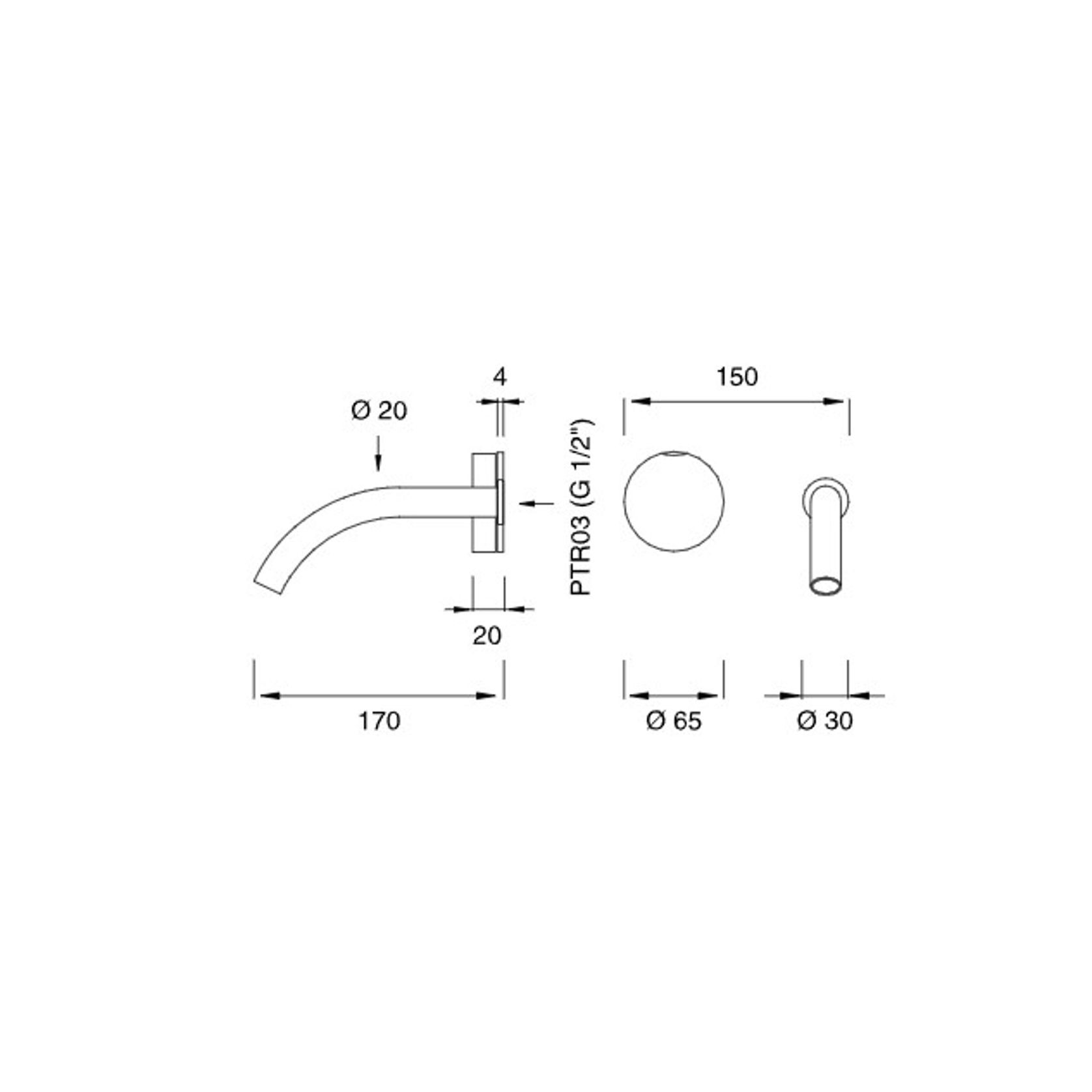 GIOTTO Wall Mounted Single Mixer by CEA gallery detail image