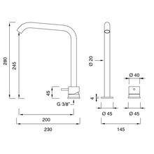 MILO 360 Two Hole Mixer With Swivel by CEA gallery detail image