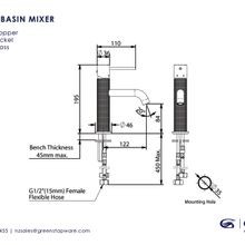 Tesora Basin Mixer gallery detail image