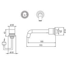 Tate Digital Wall Mounted Mixer 180mm gallery detail image