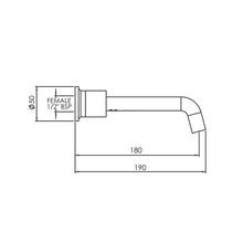 Tate Wall Mounted Spout 180mm gallery detail image