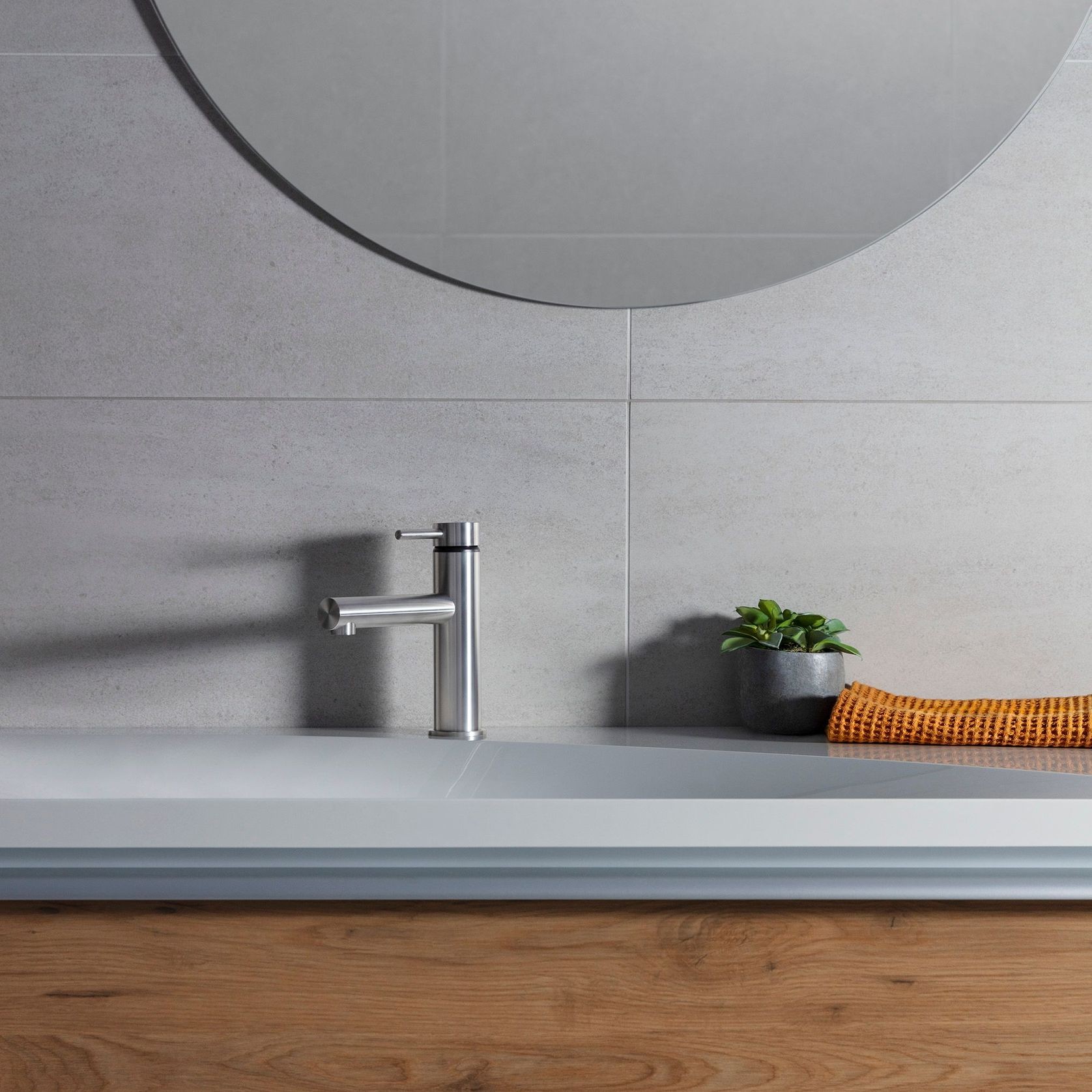 Tūroa Basin Mixer (Stainless Steel) gallery detail image