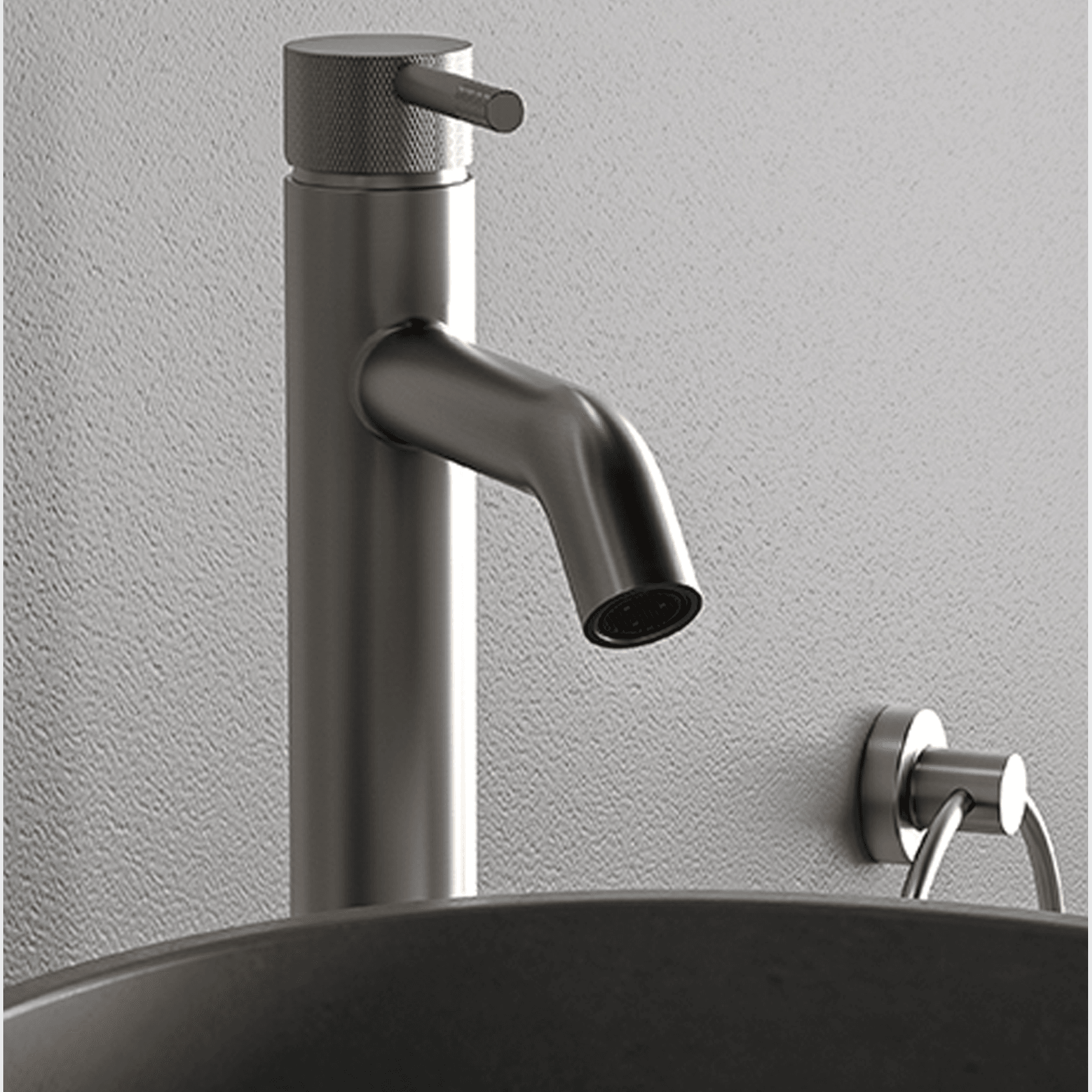 Uno Etch Extended Height Basin Mixer gallery detail image