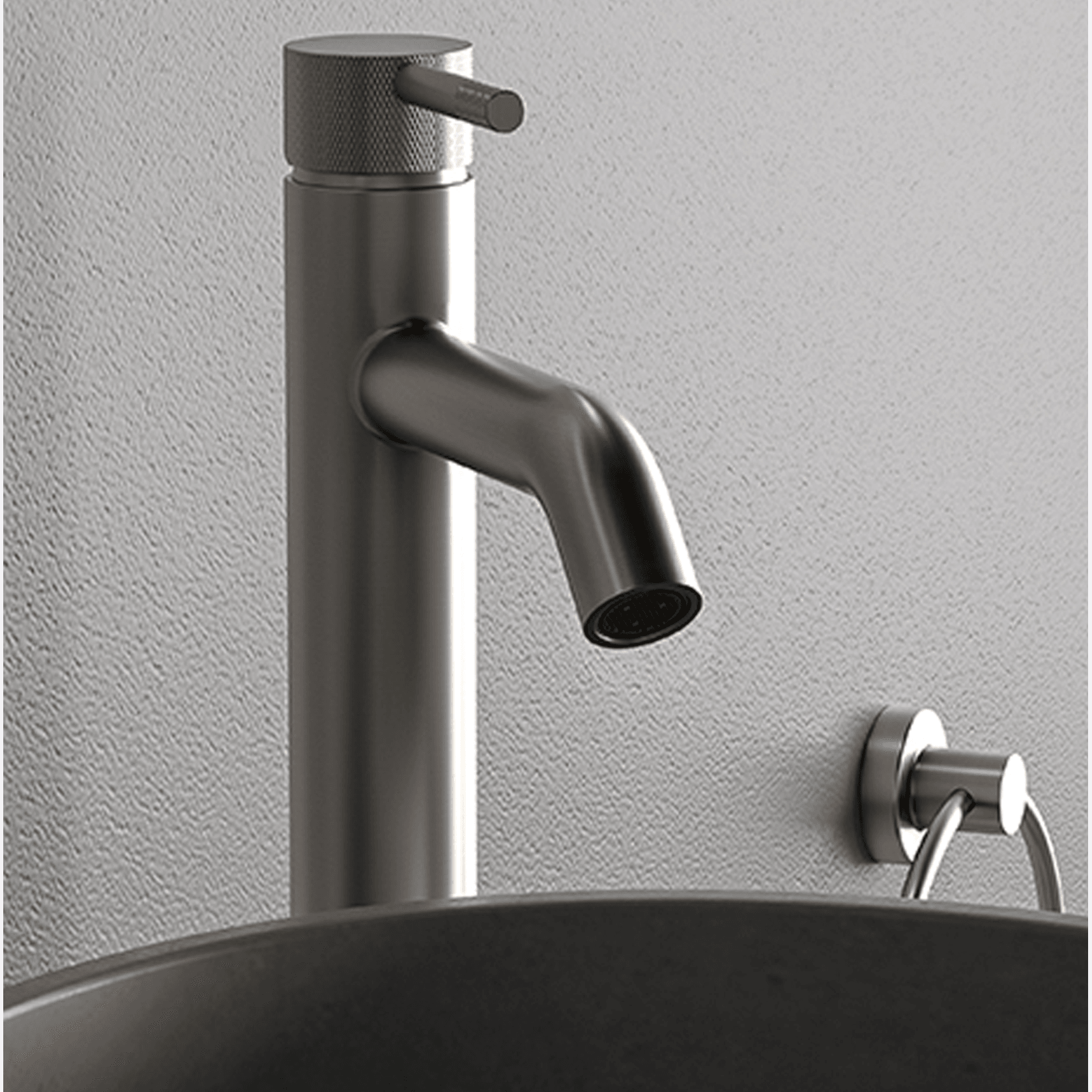 Uno Etch Extended Height Basin Mixer gallery detail image