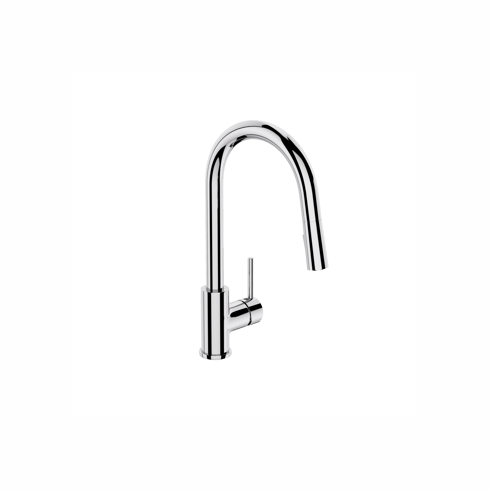 Uno Goose Neck Kitchen Mixer With Pull Out Spray gallery detail image