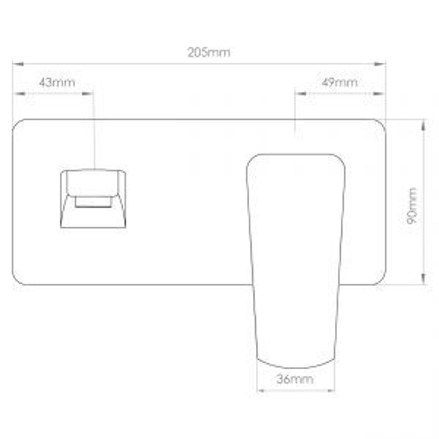 Eclipse Wall Mounted Basin Mixer gallery detail image