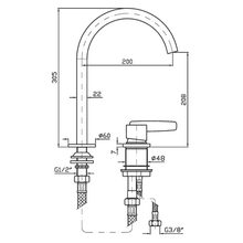 Veloce 2th Extended Height Single Lever Basin Mixer gallery detail image