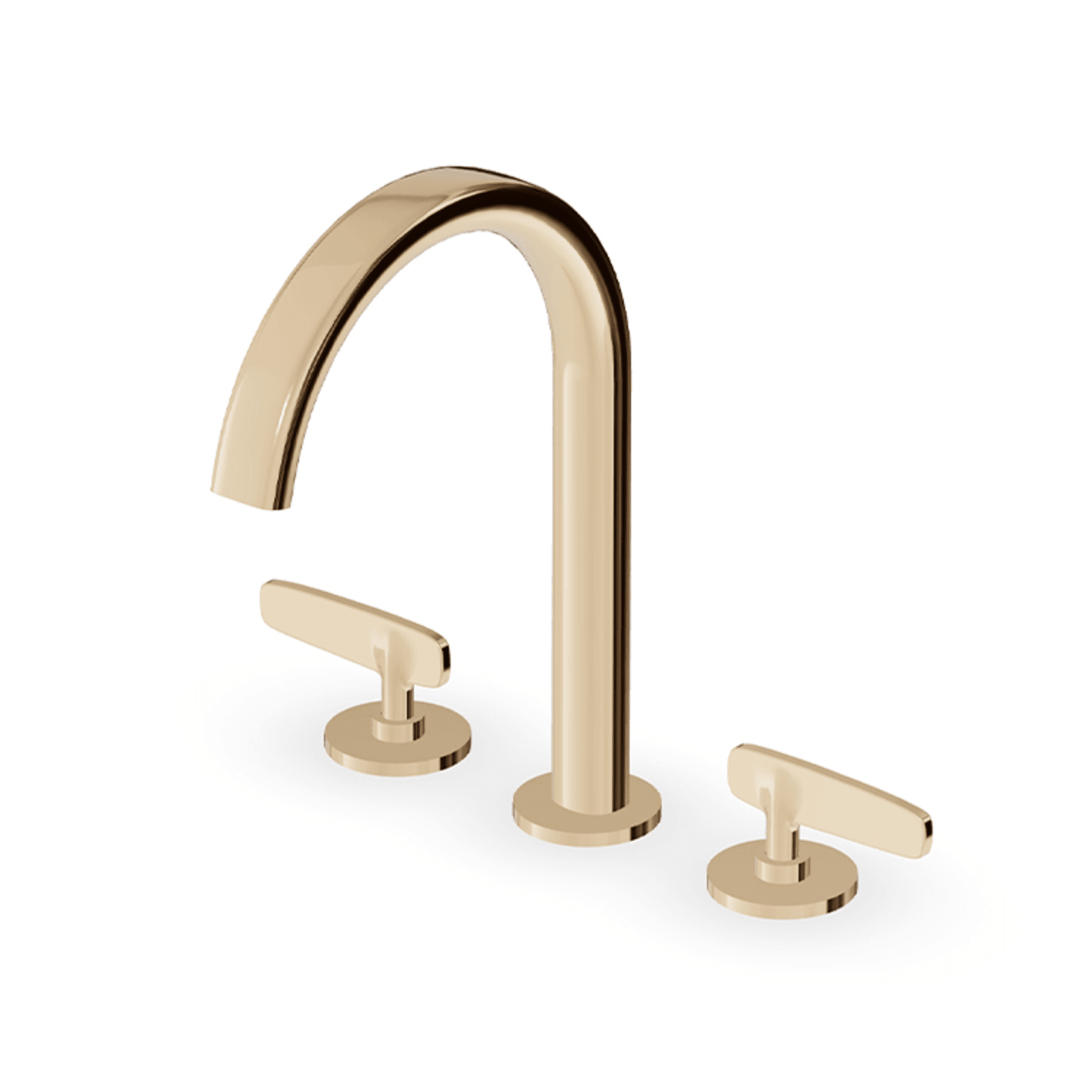 Veloce 3th Deck Mounted Basin Mixer Gooseneck Spout gallery detail image