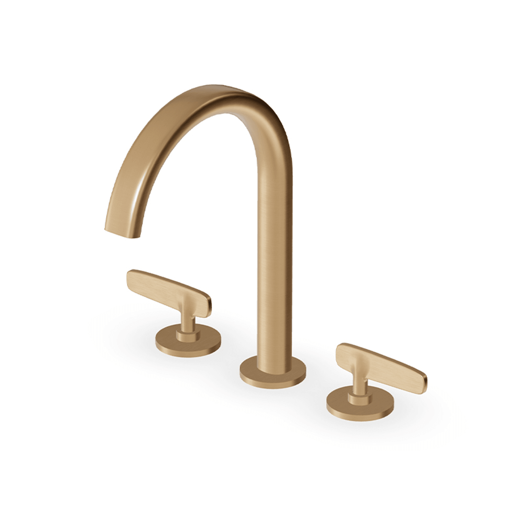 Veloce 3th Deck Mounted Basin Mixer Gooseneck Spout gallery detail image