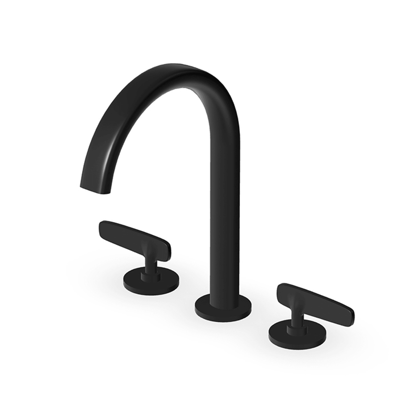 Veloce 3th Deck Mounted Basin Mixer Gooseneck Spout gallery detail image