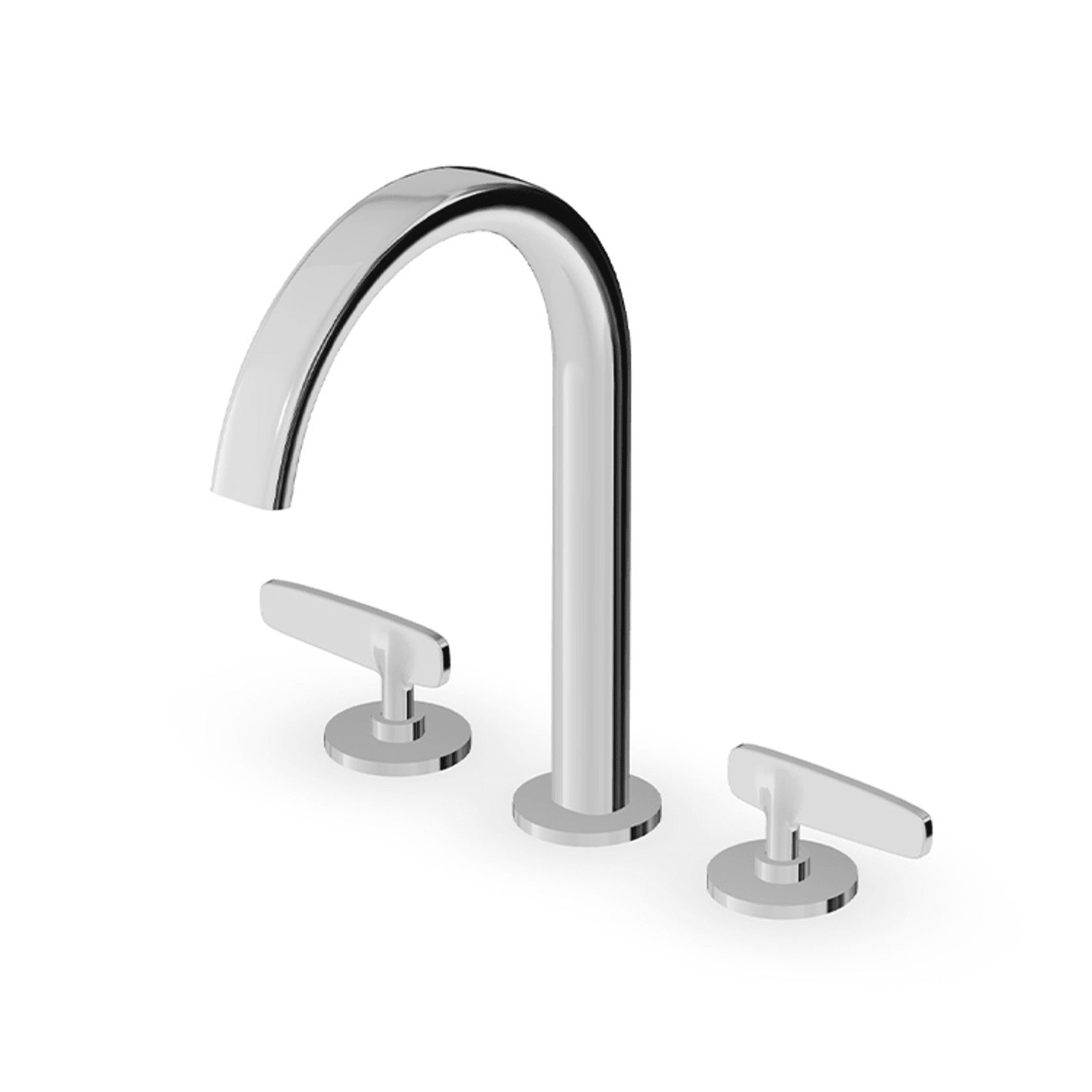 Veloce 3th Deck Mounted Basin Mixer Gooseneck Spout gallery detail image