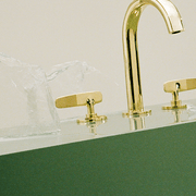 Veloce 3th Deck Mounted Basin Mixer Gooseneck Spout gallery detail image