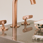 Veloce 3th Deck Mounted Basin Mixer Gooseneck Spout gallery detail image