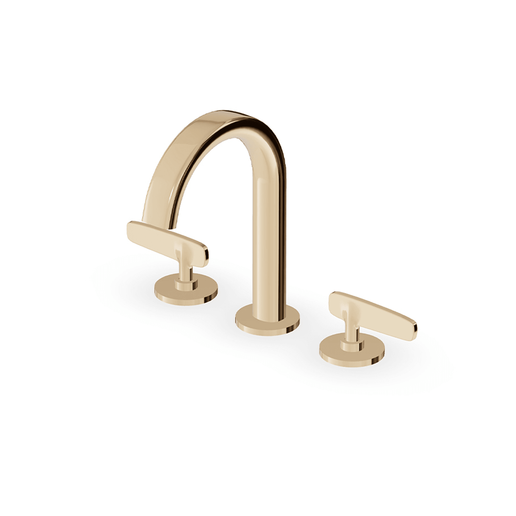 Veloce 3th Deck Mounted Basin Mixer Low Gooseneck Spout gallery detail image