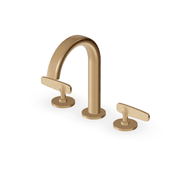 Veloce 3th Deck Mounted Basin Mixer Low Gooseneck Spout gallery detail image