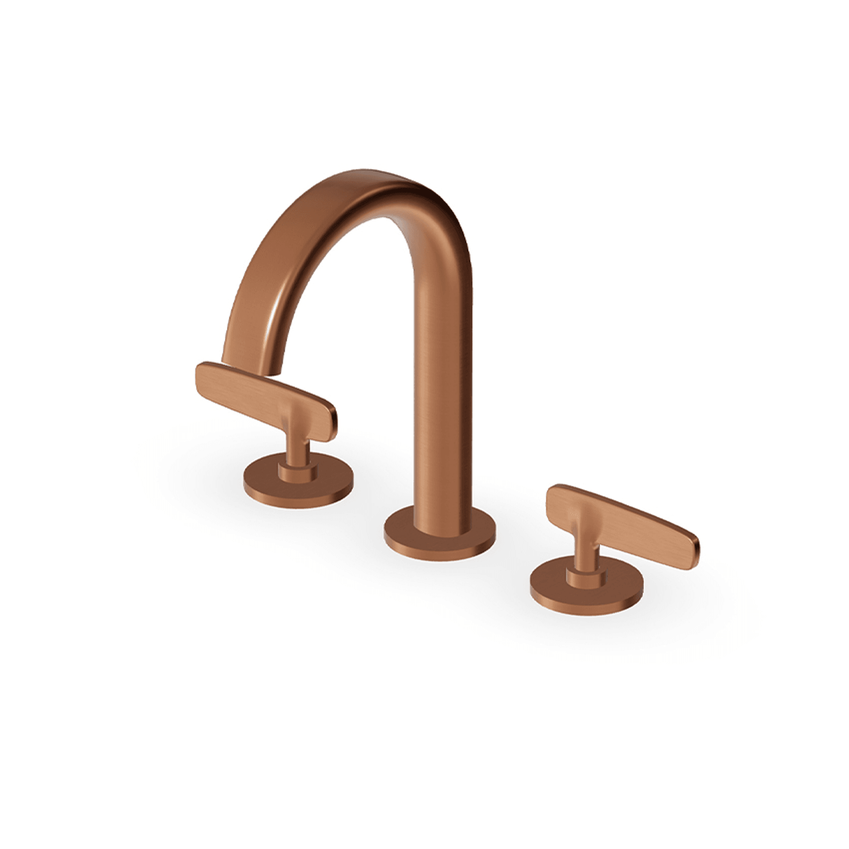 Veloce 3th Deck Mounted Basin Mixer Low Gooseneck Spout gallery detail image
