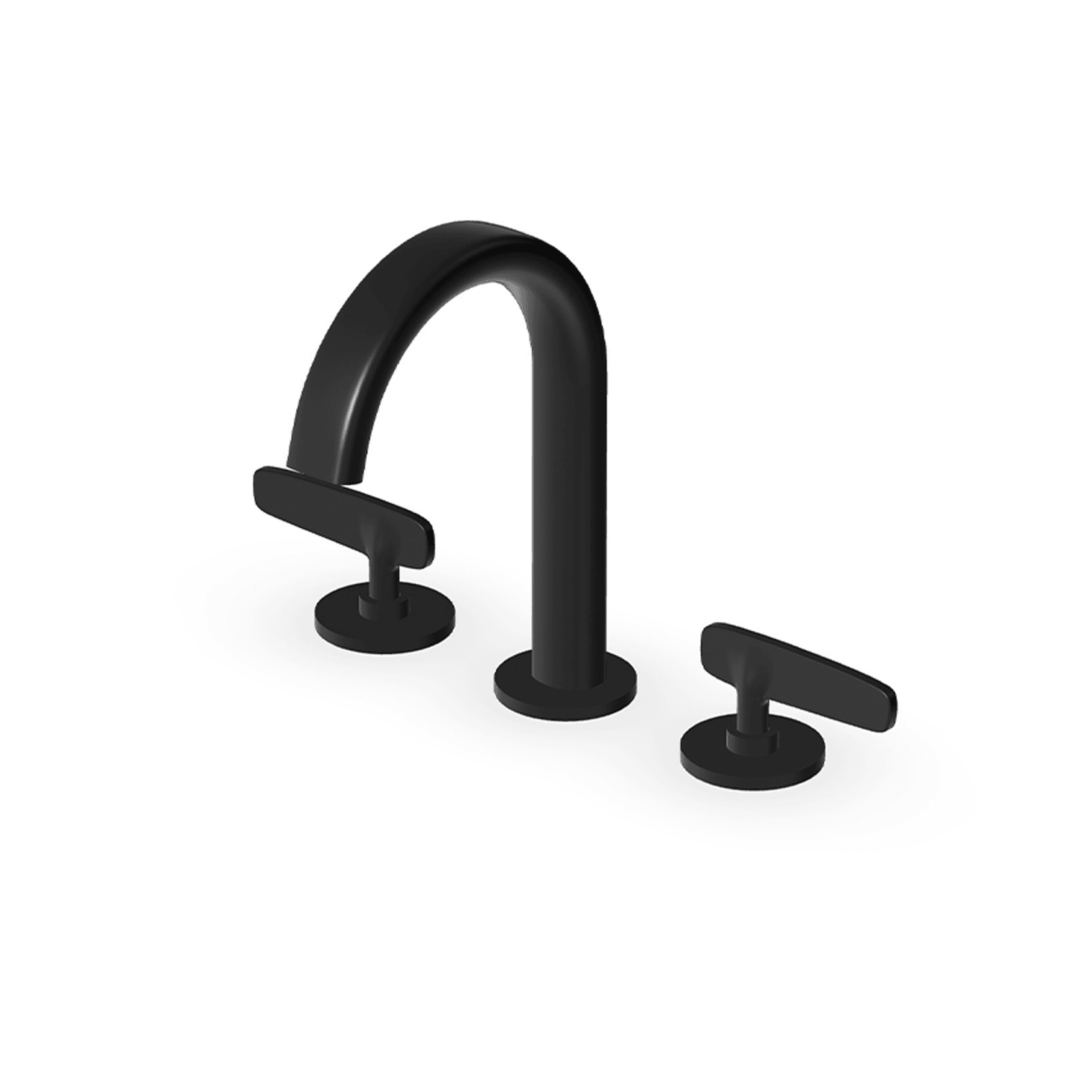 Veloce 3th Deck Mounted Basin Mixer Low Gooseneck Spout gallery detail image
