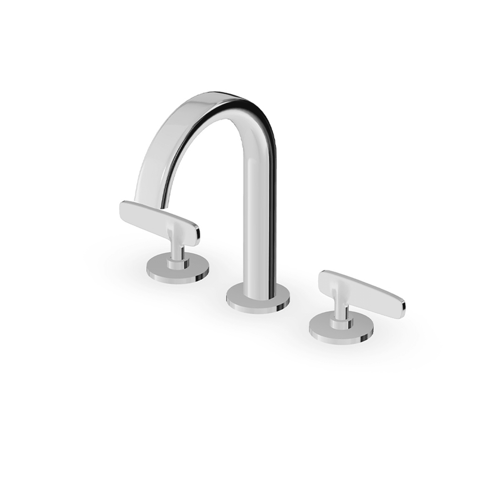 Veloce 3th Deck Mounted Basin Mixer Low Gooseneck Spout gallery detail image