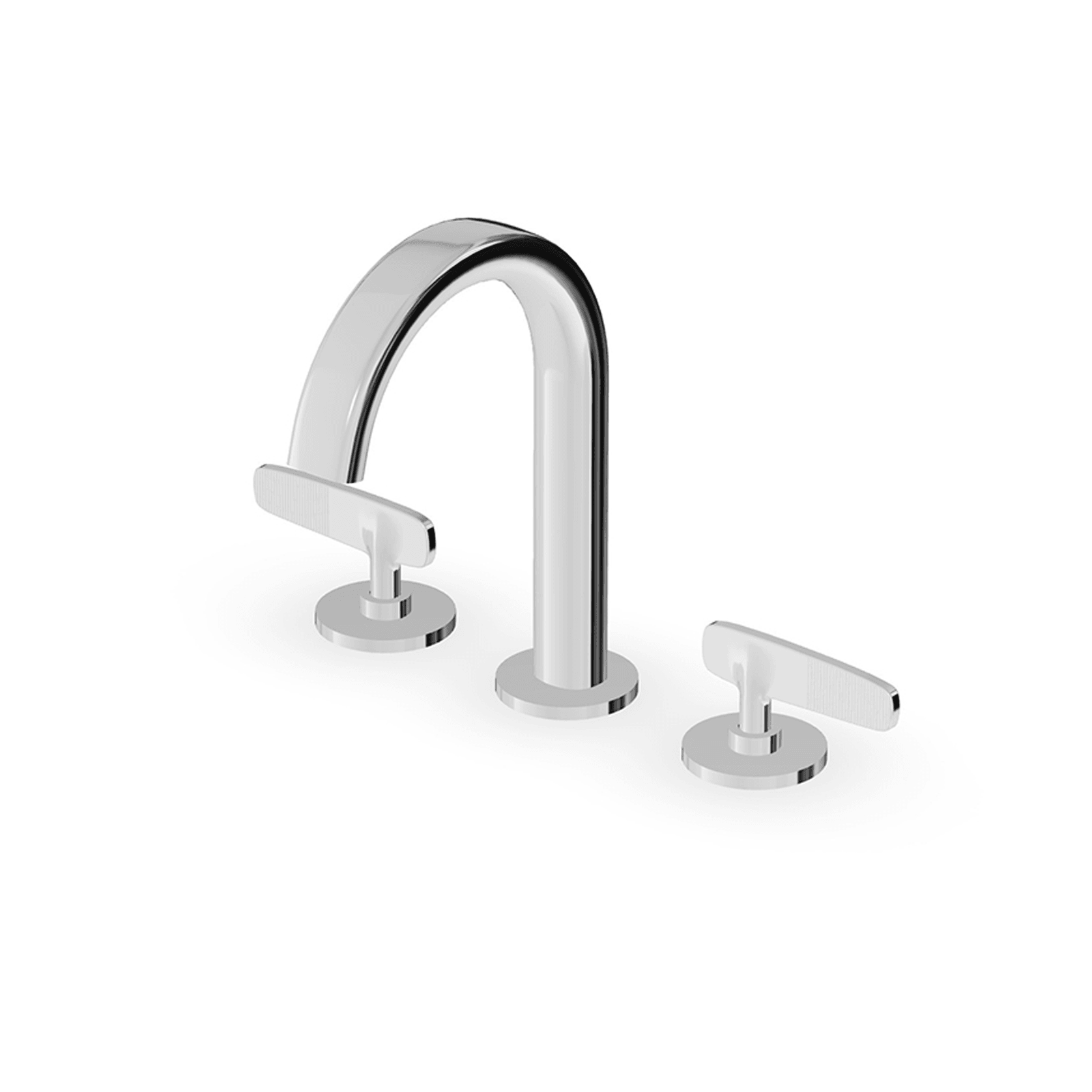 Veloce 3th Deck Mounted Basin Mixer Low Gooseneck Spout gallery detail image