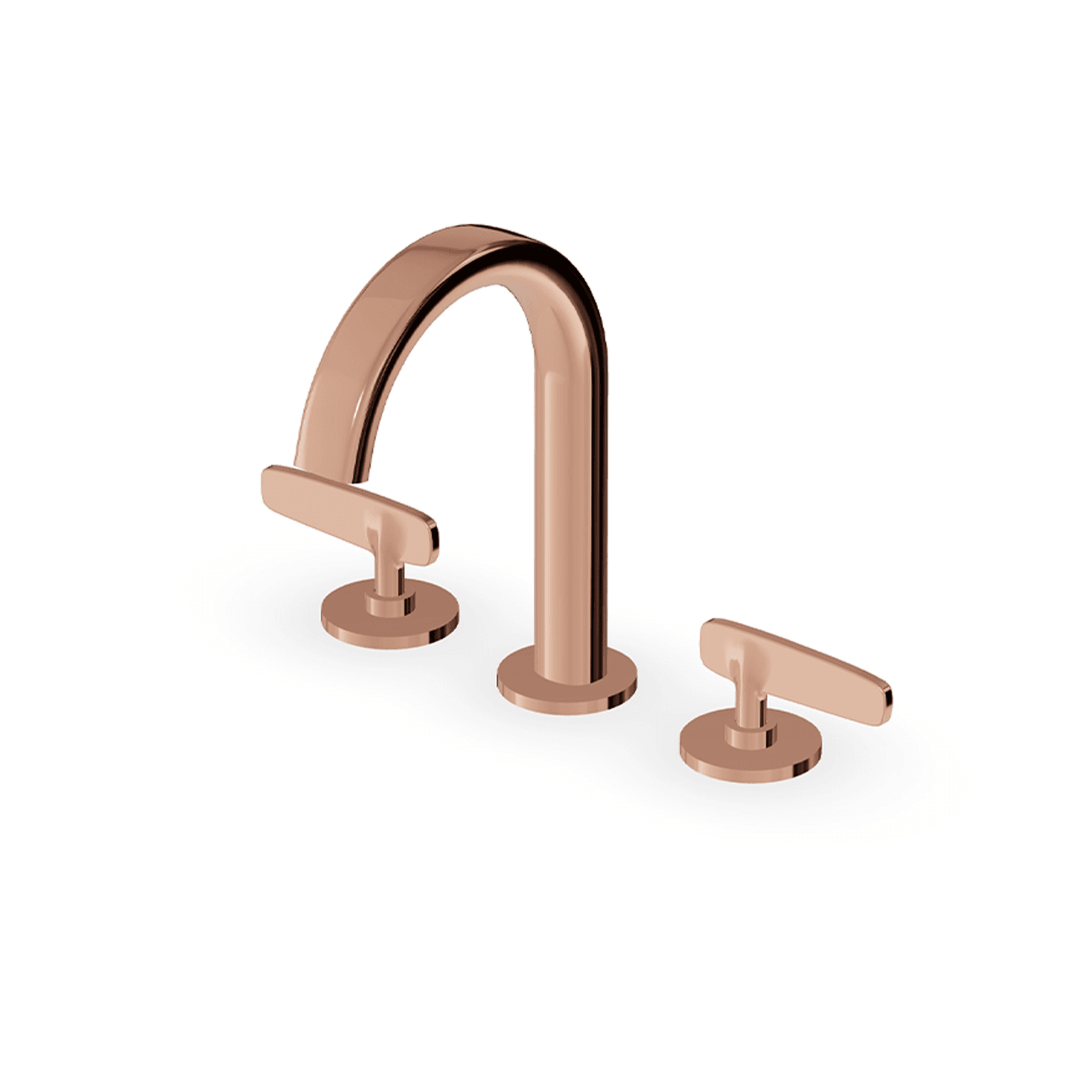 Veloce 3th Deck Mounted Basin Mixer Low Gooseneck Spout gallery detail image