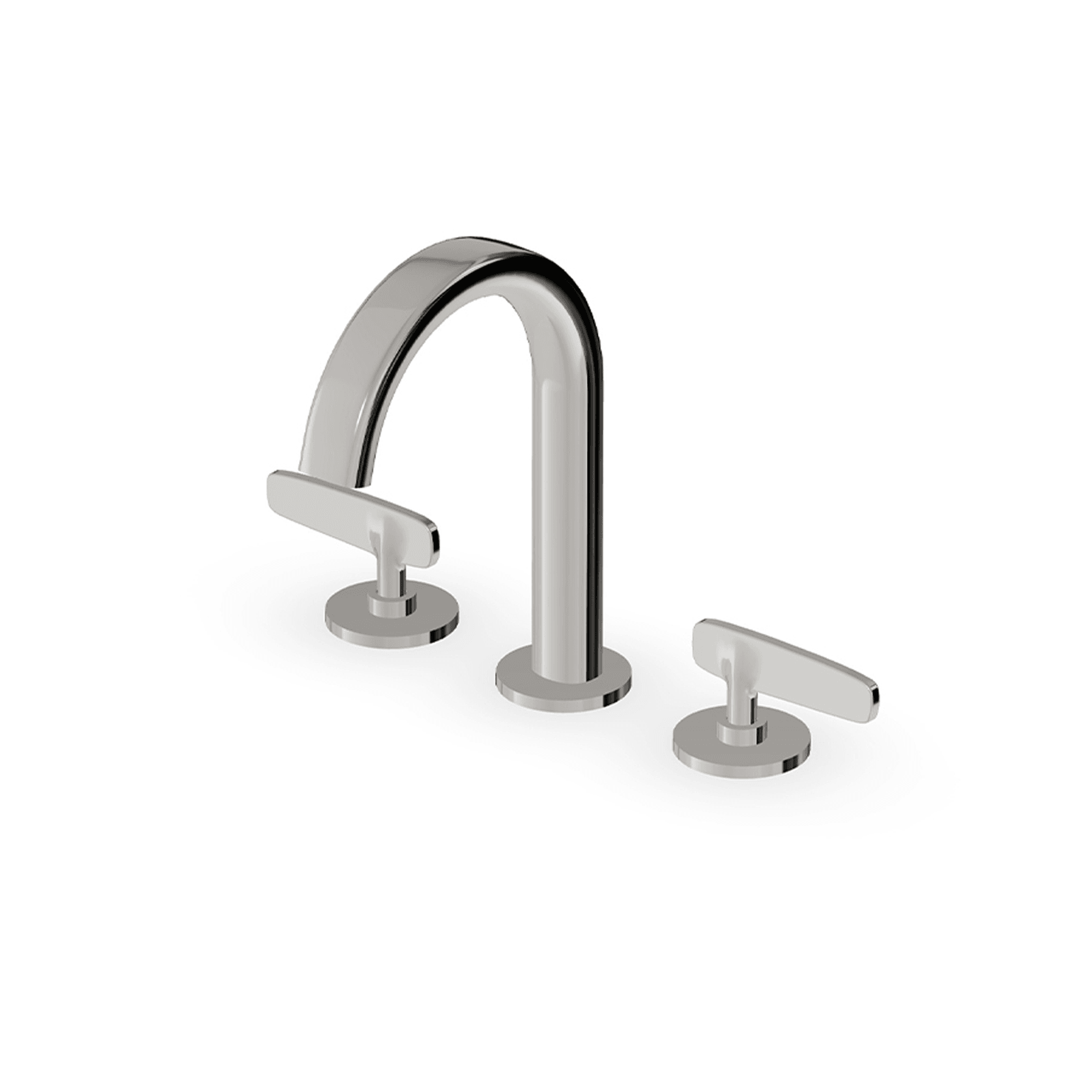 Veloce 3th Deck Mounted Basin Mixer Low Gooseneck Spout gallery detail image