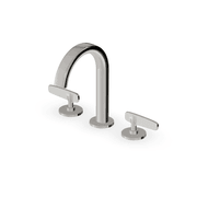 Veloce 3th Deck Mounted Basin Mixer Low Gooseneck Spout gallery detail image