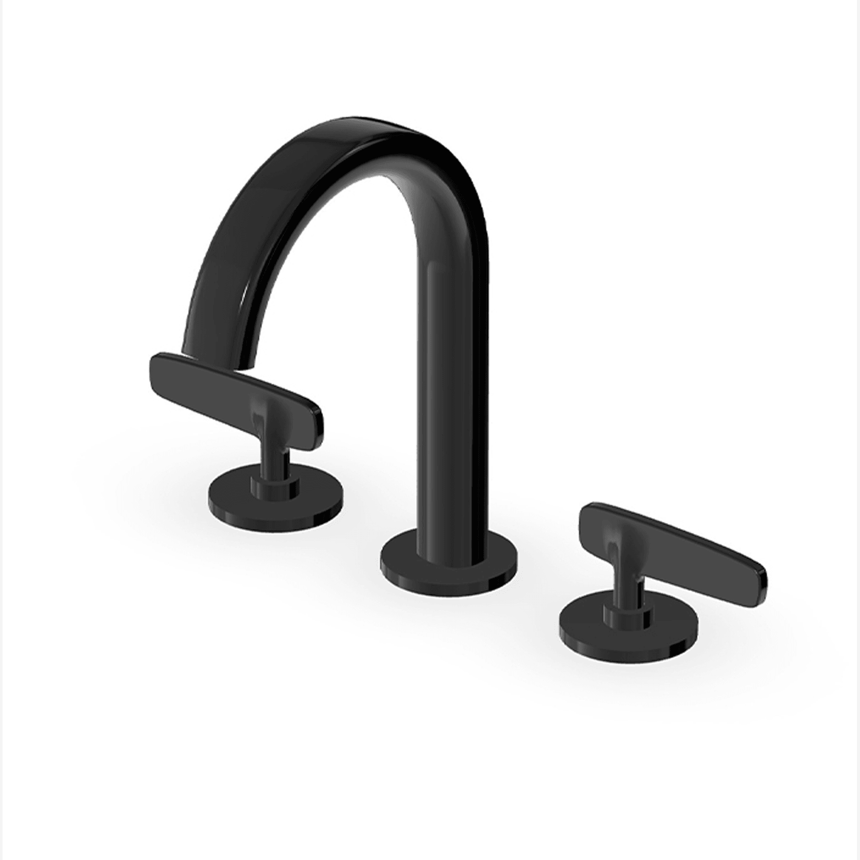 Veloce 3th Deck Mounted Basin Mixer Low Gooseneck Spout gallery detail image