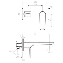 Olympia Wall Mounted Basin Mixer gallery detail image