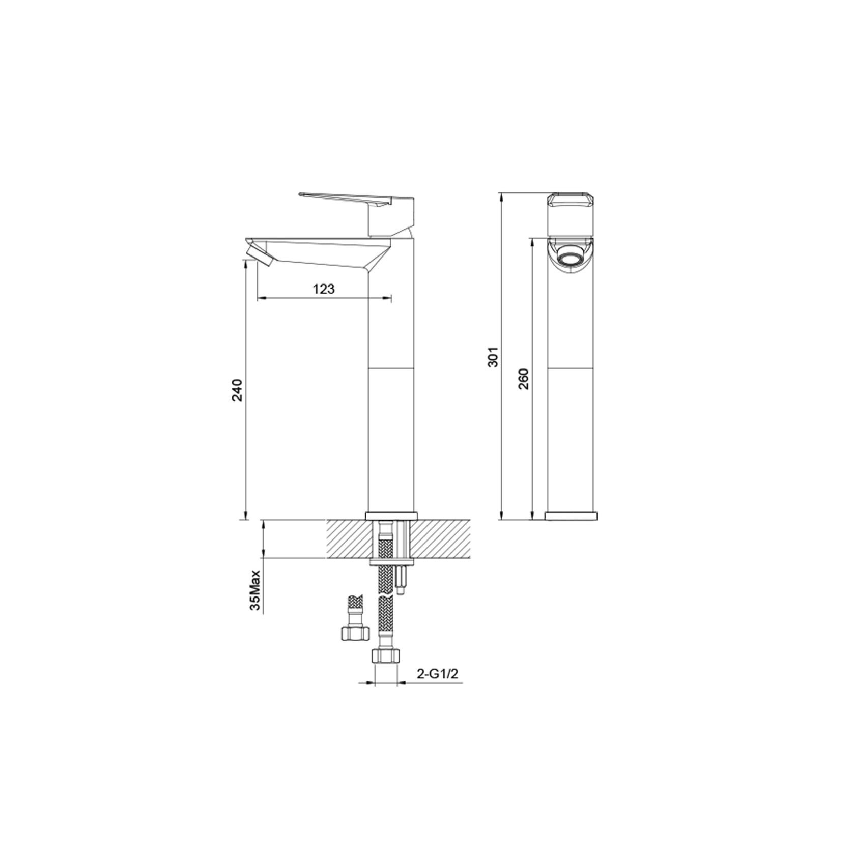 Olympia High Rise Basin Mixer gallery detail image