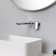 Brim Wall Mounted Basin Mixer 225mm Trimset gallery detail image