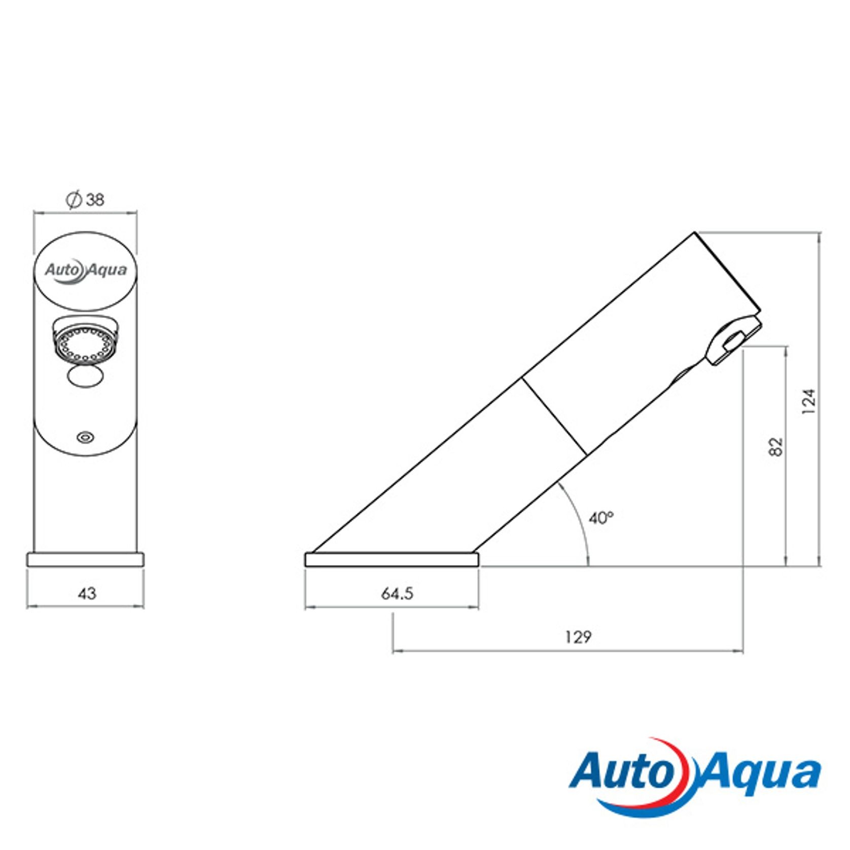 AutoAqua – S38 Hob Angle Sensor Tap gallery detail image