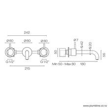 Buddy 3 Hole Wall Mount Mixer gallery detail image