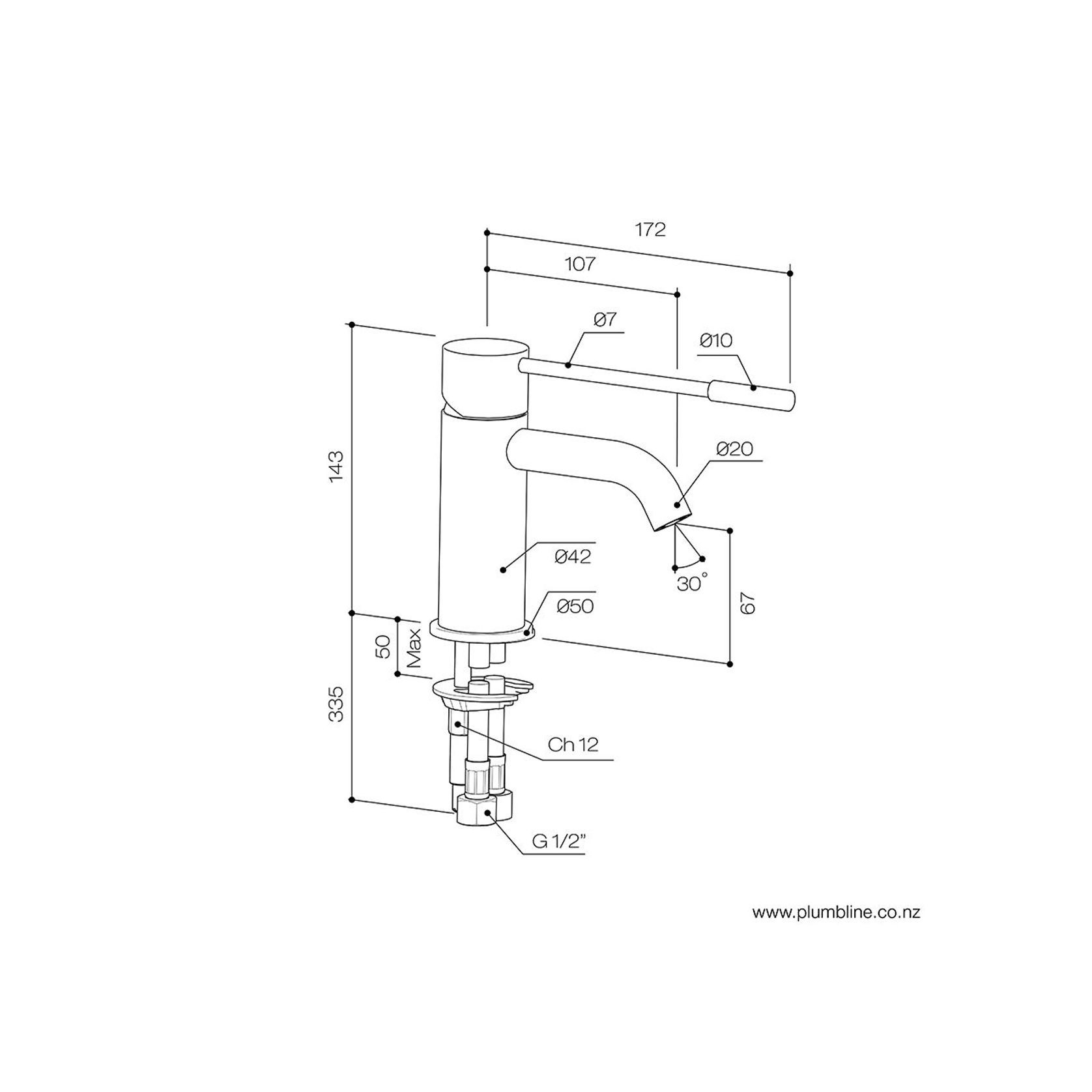 Buddy Basin Mixer With Medical Lever Handle gallery detail image