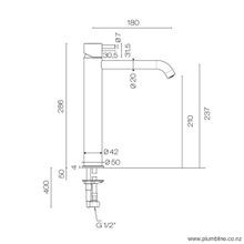 Buddy High Curved Spout Basin Mixer gallery detail image