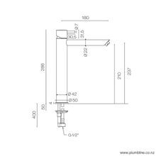 Buddy High Straight Spout Basin Mixer gallery detail image