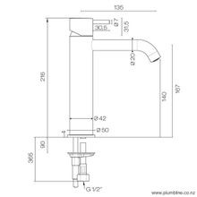 Buddy Mid Curved Spout Basin Mixer gallery detail image